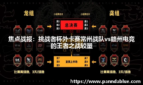焦点战报:挑战者杯外卡赛常州战队vs赣州电竞的王者之战较量